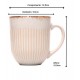 Caneca Avulsa 380ml De Cerâmica Linear Bege